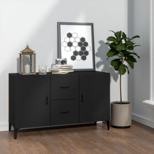 Servantă, negru, 100x36x60 cm, lemn prelucrat - V812520V - Img 2