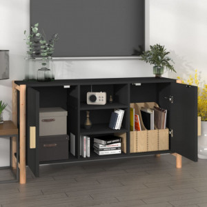 Servantă, negru, 107x38x60 cm, lemn prelucrat - V345679V - Img 3