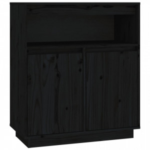 Servantă, negru, 70x34x80 cm, lemn masiv de pin - V814388V
