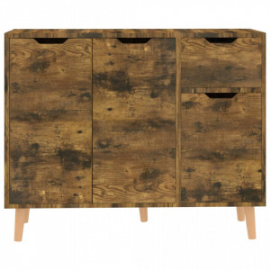 Servantă, stejar afumat, 90x30x72 cm, lemn prelucrat - V326821V - Img 3