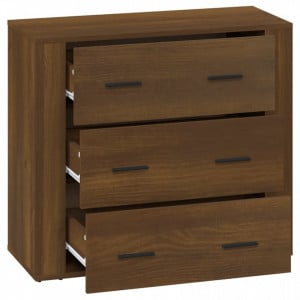 Servantă, stejar maro, 80x33x70 cm, lemn compozit - V816583V - Img 4