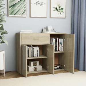 Servanta, stejar Sonoma, 88 x 30 x 70 cm, PAL - V800678V - Img 3