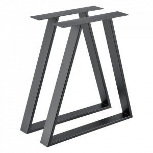 Set 2 bucati picioare masa, 70 x 10 x 72 cm, metal/gri - P65541997 - Img 2