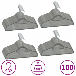 Set de umerase anti-alunecare, 100 buc., gri, catifea - V289919V - Img 2