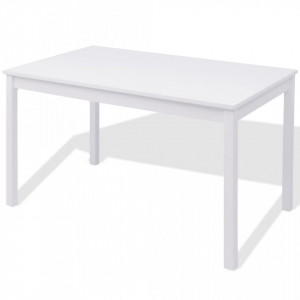 Set masa si scaune din lemn de pin, 7 piese, alb - V242959V - Img 3