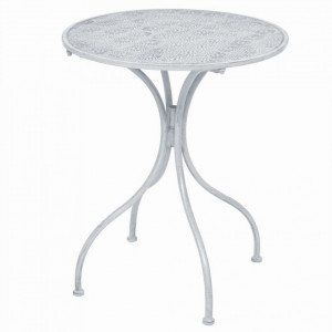 Set mobilier bistro, 3 piese, alb cenusiu, otel - V43150V - Img 3
