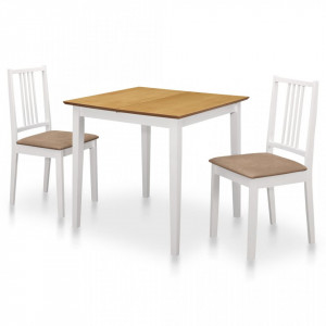 Set mobilier de bucătărie, 3 piese, alb, MDF - V276408V - Img 2