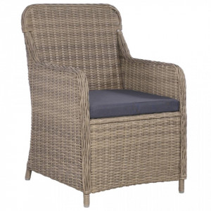 Set mobilier de exterior, 9 piese, maro, poliratan - V3057802V - Img 4