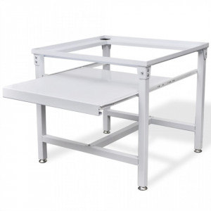 Suport masina de spalat cu raft retractabil, alb - V50449V