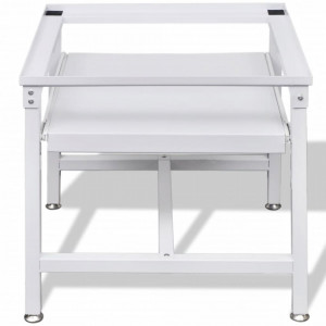 Suport masina de spalat cu raft retractabil, alb - V50449V - Img 4