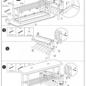 Taburet bambus maro si gri, 60x30x45 cm - TP227804 - Img 16