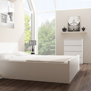 TECOA123 - Comoda 70 x 40 x 112 cm, Alb-Mat - Img 2