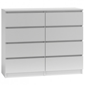 TECOA125 - Comoda 120 x 40 x 97 cm, Alb-Mat - Img 1