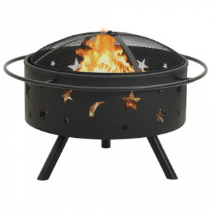 Vatră de foc cu vătrai, 76 cm, oțel, XXL - V311892V