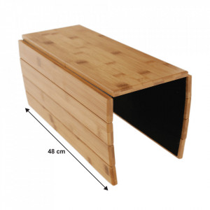 Zonă de depozitare/cotieră flexibilă canapea, bambus, natural - TP269803 - Img 2