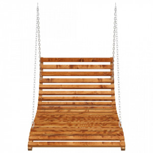 Balansoar pat, 115x147x46 cm, lemn masiv curbat cu finisaj tec - V313939V - Img 3