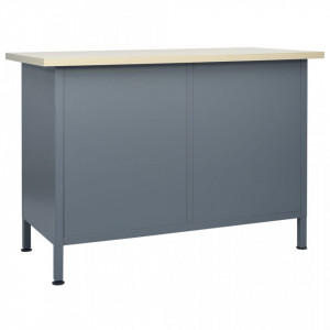 Banc de lucru, negru, 120 x 60 x 85 cm, oțel - V145346V - Img 4