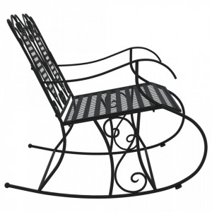 Bancă balansoar cu 2 locuri, negru, 113 cm, oțel - V318829V - Img 4