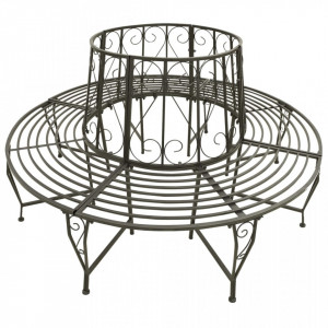 Bancă de copac pentru grădină, 160 cm, oțel - V313033V