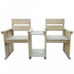 Bancă de grădină cu 2 locuri, 150 cm, lemn de pin tratat - V43260V