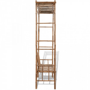 Bancă de grădină cu pergolă, 130 cm, bambus - V41501V