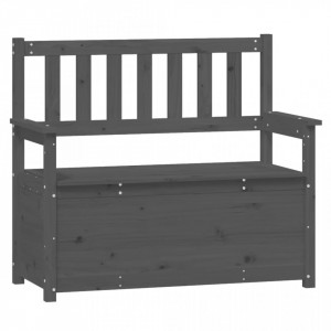 Bancă, gri, 112,5x51,5x96,5 cm, lemn masiv de pin - V823561V