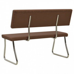 Bancă, maro, 110 cm, piele ecologică - V325857V - Img 4