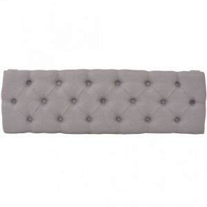 Banca, panza si lemn masiv, 110 x 38 x 48 cm, gri deschis - V245360V - Img 4
