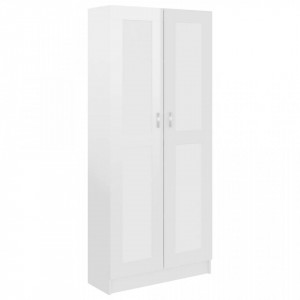 Bibliotecă, alb extralucios, 82,5 x 30,5 x 185,5 cm, PAL - V802738V - Img 1