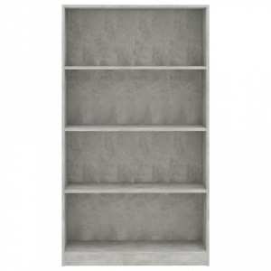 Biblioteca cu 4 rafturi, gri beton, 80 x 24 x 142 cm, PAL - V800913V - Img 4