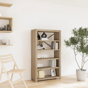 Bibliotecă cu 5 rafturi, 80x30x140 cm, lemn masiv de acacia - V345084V - Img 2