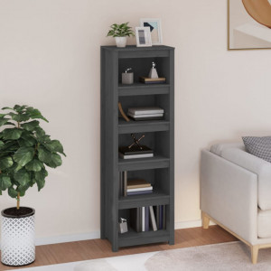 Bibliotecă, gri, 50x35x154 cm, lemn masiv de pin - V821716V - Img 2
