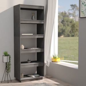 Bibliotecă/Separator cameră, gri, 60x35x167 cm, lemn masiv pin - V810876V - Img 3