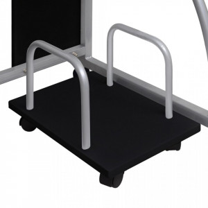 Birou de computer, negru, 110x52x88,5 cm, lemn prelucrat - V20582V - Img 4