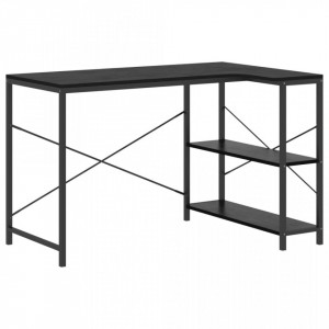 Birou de computer, negru, 110x72x70 cm, lemn prelucrat - V30212V - Img 1