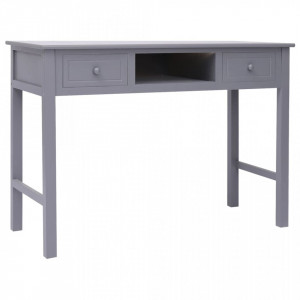 Birou, gri, 108x45x76 cm, lemn masiv de paulownia - V338536V - Img 2