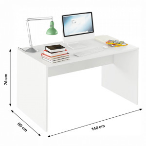 Birou, măsuţă, masă PC albă, 140 cm - TP260724 - Img 3