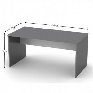 Birou, măsuţă, masă PC, gri şi alb, 160 cm - TP281244 - Img 3