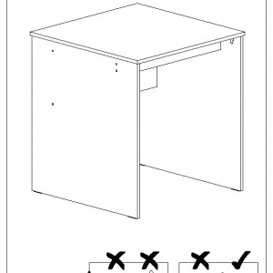 Birou, măsuţă, masă PC maro, cu polită glisantă, 70 cm - TP109730 - Img 4