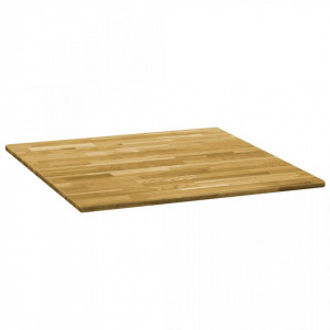 Blat de masa, lemn masiv de stejar, patrat, 23 mm, 80x80 cm - V245988V - Img 3