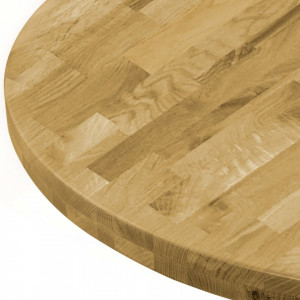Blat de masa, lemn masiv de stejar, rotund, 44 mm, 800 mm - V245996V - Img 4