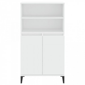 Bufet înalt, alb, 60x36x110 cm, lemn prelucrat - V821228V - Img 3