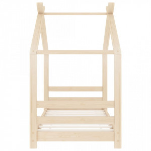 Cadru pat de copii, 70 x 140 cm, lemn masiv de pin - V289607V - Img 3