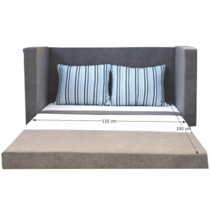 Canapea extensibilă, gri, 135x71x61 cm - TP63277 - Img 2