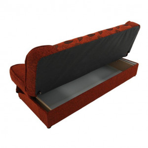 Canapea extensibilă, material textil cărămiziu/model, 194x86x95 cm - TP150971 - Img 5