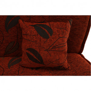 Canapea extensibilă, material textil cărămiziu/model, 194x86x95 cm - TP150971 - Img 3