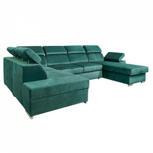 Canapea, smarald, dreapta, 329x220x79/97 cm - TP302086 - Img 6