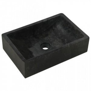 Chiuvetă, negru, 45 x 30 x 12 cm, marmură - V142772V - Img 1