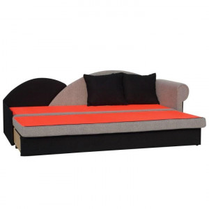 Colţar extensibil, dreapta, 197x78x75 cm gri și negru - TP62052 - Img 3