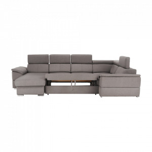 Colţar, gri maroniu Taupe, model stânga, 330x79/97x183/196 cm - TP263528 - Img 12